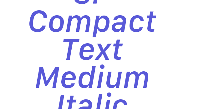 SF Compact Text Medium Italic Font