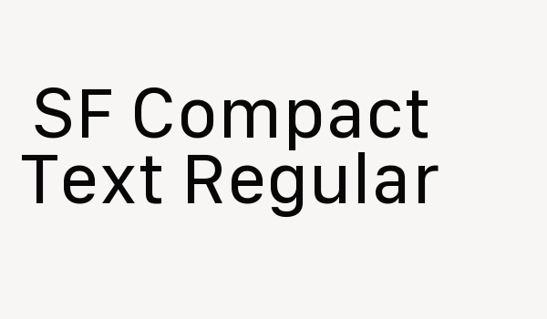 SF Compact Text Regular Font