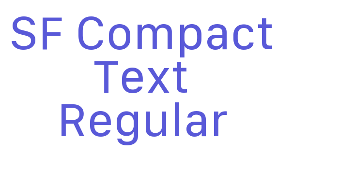 SF Compact Text Regular Font