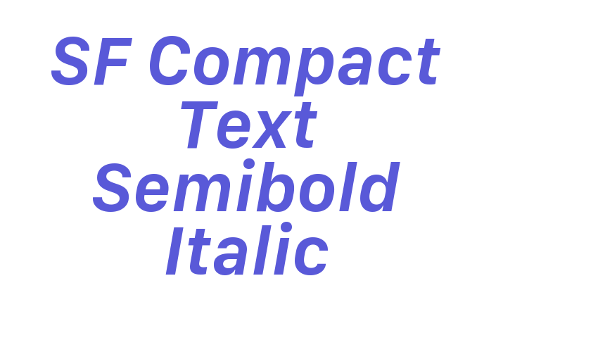 SF Compact Text Semibold Italic Font