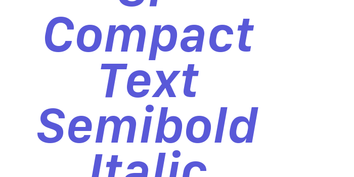 SF Compact Text Semibold Italic Font