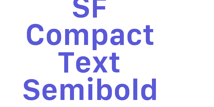 SF Compact Text Semibold Font