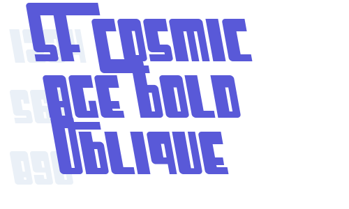 SF Cosmic Age Bold Oblique Font Download