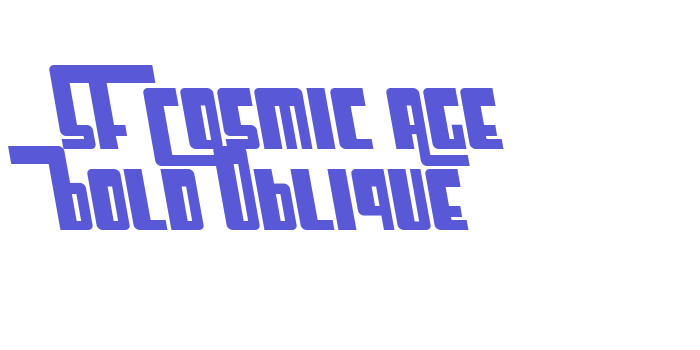 SF Cosmic Age Bold Oblique Font Download