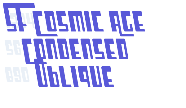 SF Cosmic Age Condensed Oblique Font