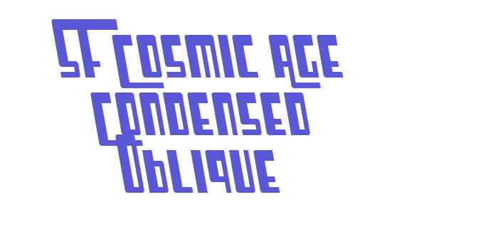 SF Cosmic Age Condensed Oblique Font Download