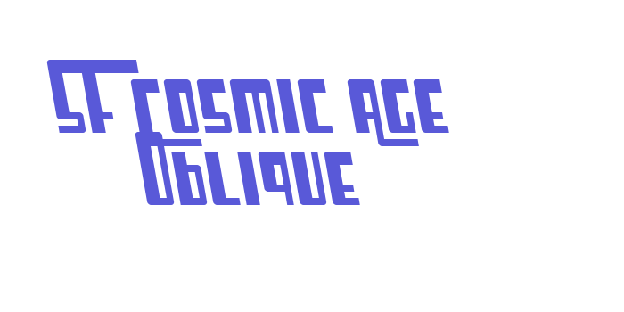 SF Cosmic Age Oblique Font Download