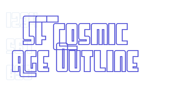 SF Cosmic Age Outline Font