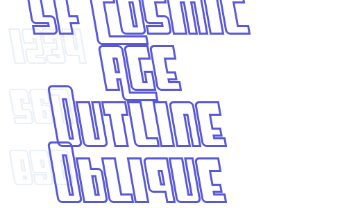 SF Cosmic Age Outline Oblique Font Download