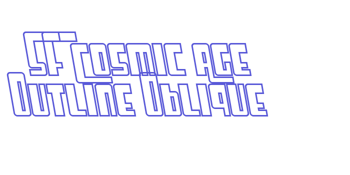 SF Cosmic Age Outline Oblique Font Download