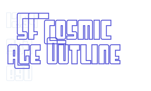 SF Cosmic Age Outline Font Download