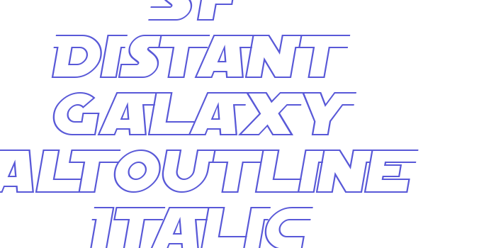 SF Distant Galaxy AltOutline Italic Font Download