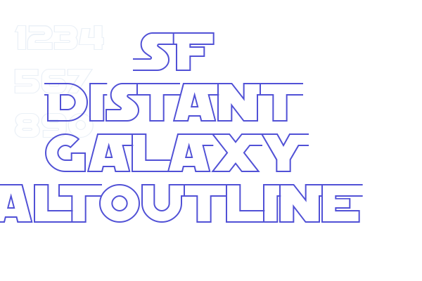 SF Distant Galaxy AltOutline Font Download