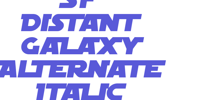 SF Distant Galaxy Alternate Italic Font Download