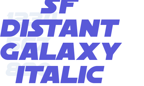 SF Distant Galaxy Italic Font Download