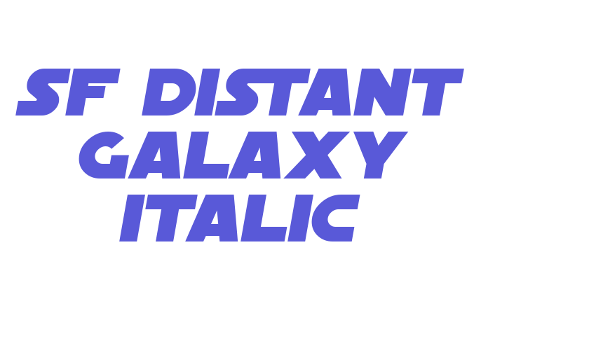 SF Distant Galaxy Italic Font Download