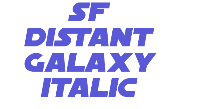 SF Distant Galaxy Italic Font Download