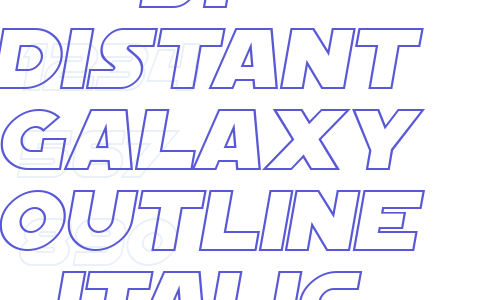 SF Distant Galaxy Outline Italic Font Download