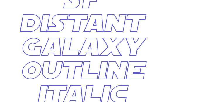 SF Distant Galaxy Outline Italic Font Download