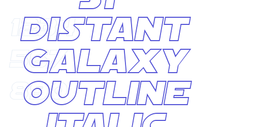 SF Distant Galaxy Outline Italic-font-download