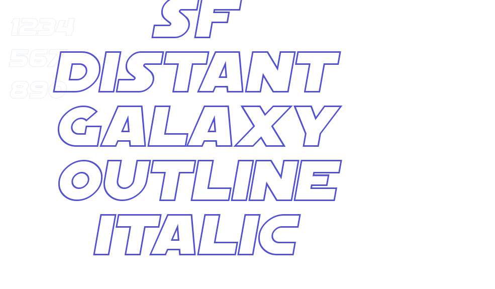 SF Distant Galaxy Outline Italic-font-download