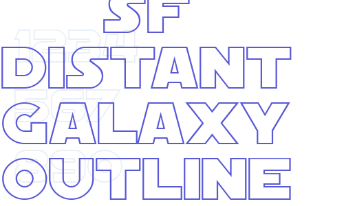 SF Distant Galaxy Outline Font Download