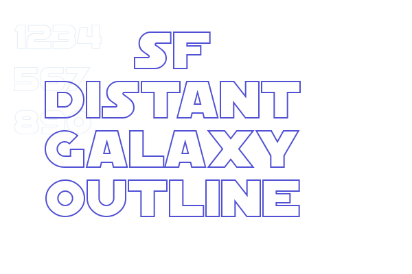 SF Distant Galaxy Outline Font Download