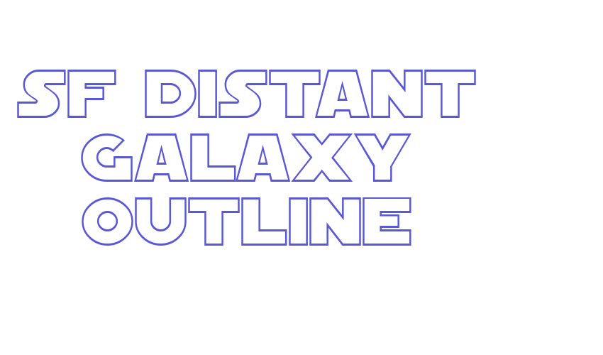 SF Distant Galaxy Outline Font Download