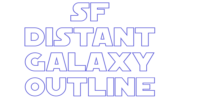 SF Distant Galaxy Outline Font Download