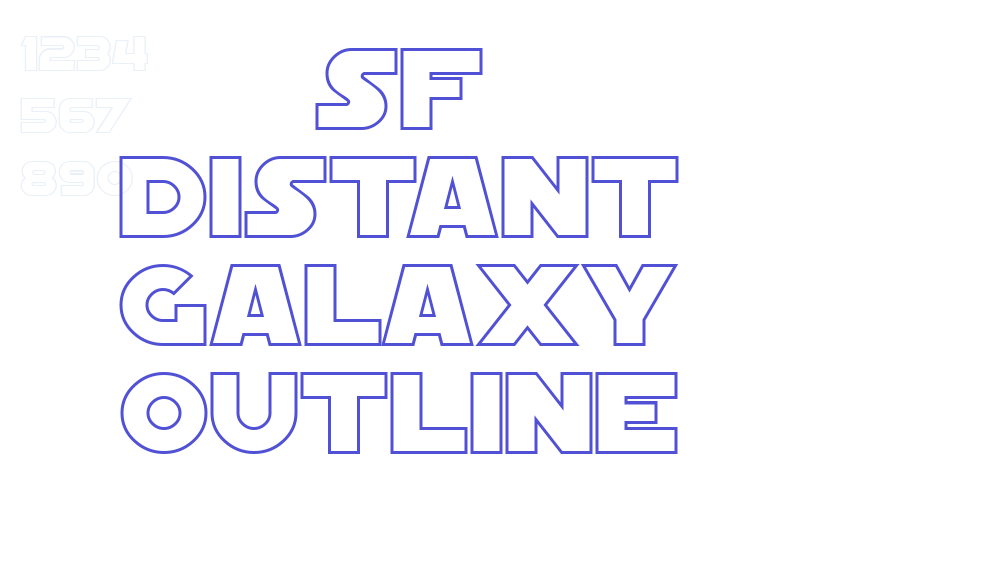 SF Distant Galaxy Outline-font-download