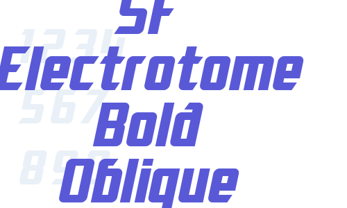 SF Electrotome Bold Oblique Font Download