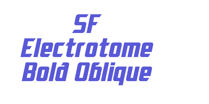 SF Electrotome Bold Oblique Font Download