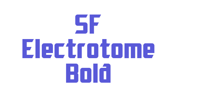 SF Electrotome Bold Font Download