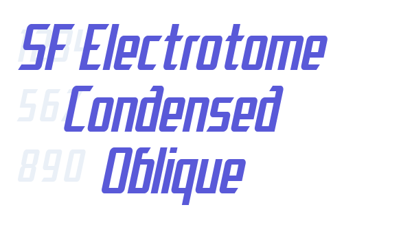 SF Electrotome Condensed Oblique Font