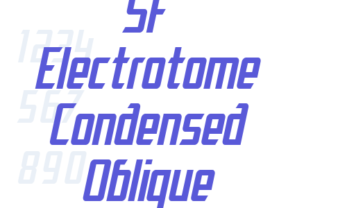 SF Electrotome Condensed Oblique Font Download