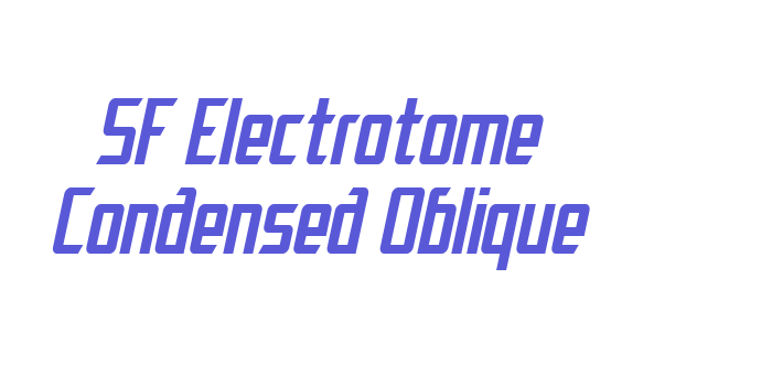 SF Electrotome Condensed Oblique Font Download