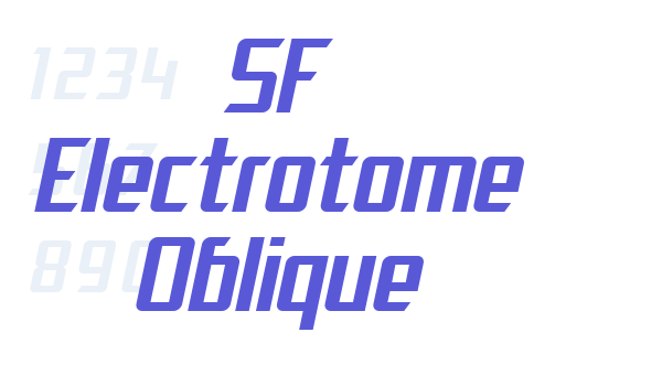 SF Electrotome Oblique Font