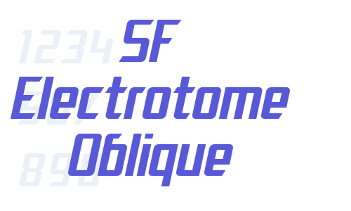 SF Electrotome Oblique Font Download