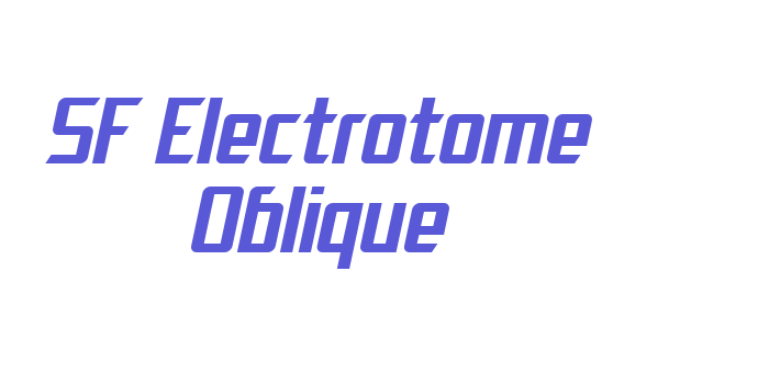 SF Electrotome Oblique Font Download