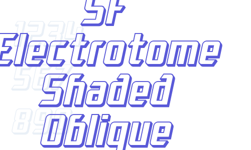 SF Electrotome Shaded Oblique Font Download