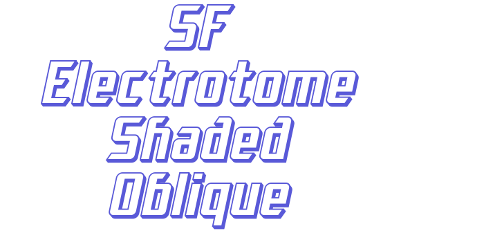 SF Electrotome Shaded Oblique Font Download