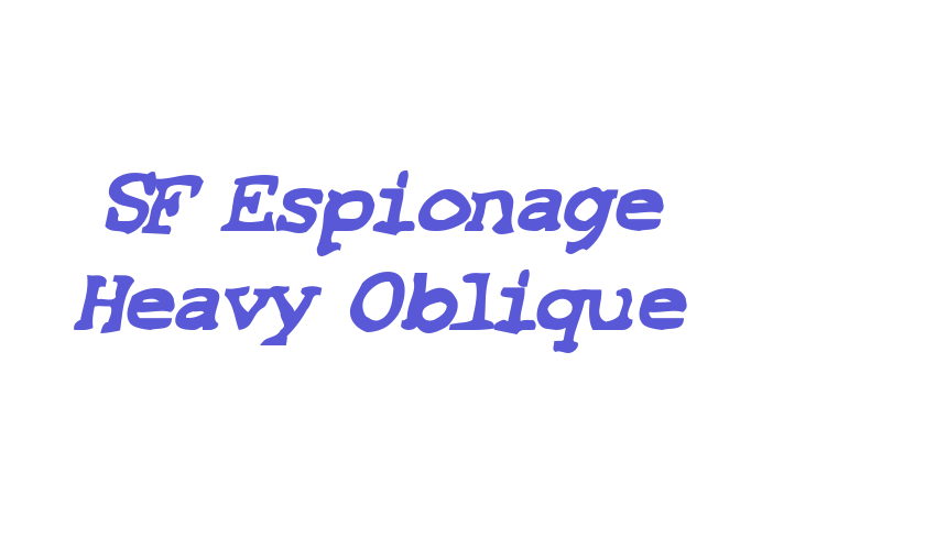 SF Espionage Heavy Oblique Font Download