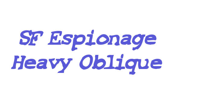 SF Espionage Heavy Oblique Font Download