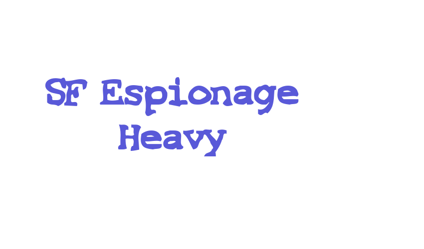 SF Espionage Heavy Font Download