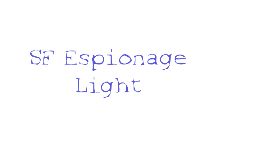 SF Espionage Light Font Download