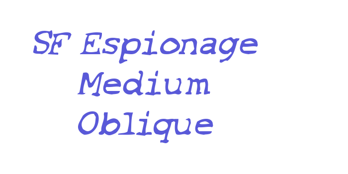 SF Espionage Medium Oblique Font Download