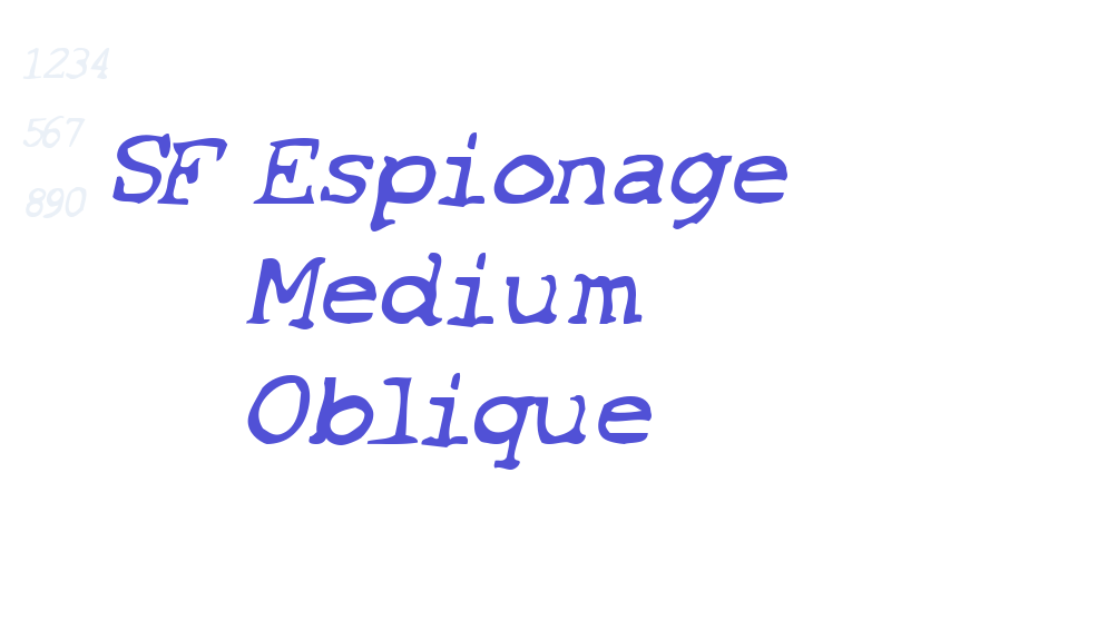 SF Espionage Medium Oblique-font-download