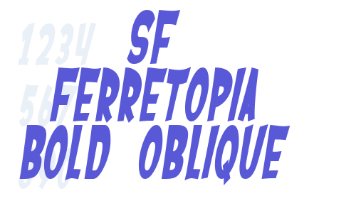 SF Ferretopia Bold Oblique Font Download