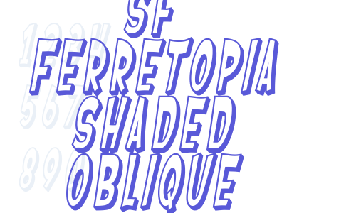 SF Ferretopia Shaded Oblique Font Download