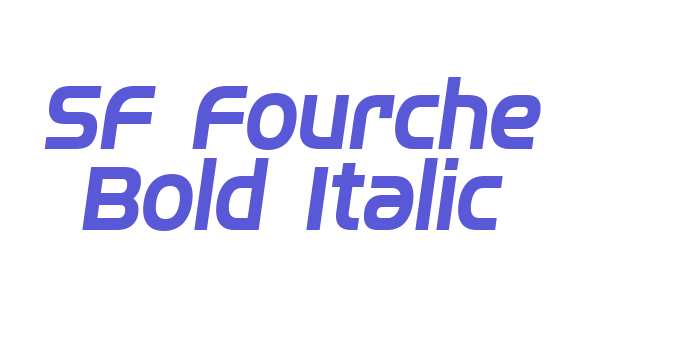 SF Fourche Bold Italic Font Download